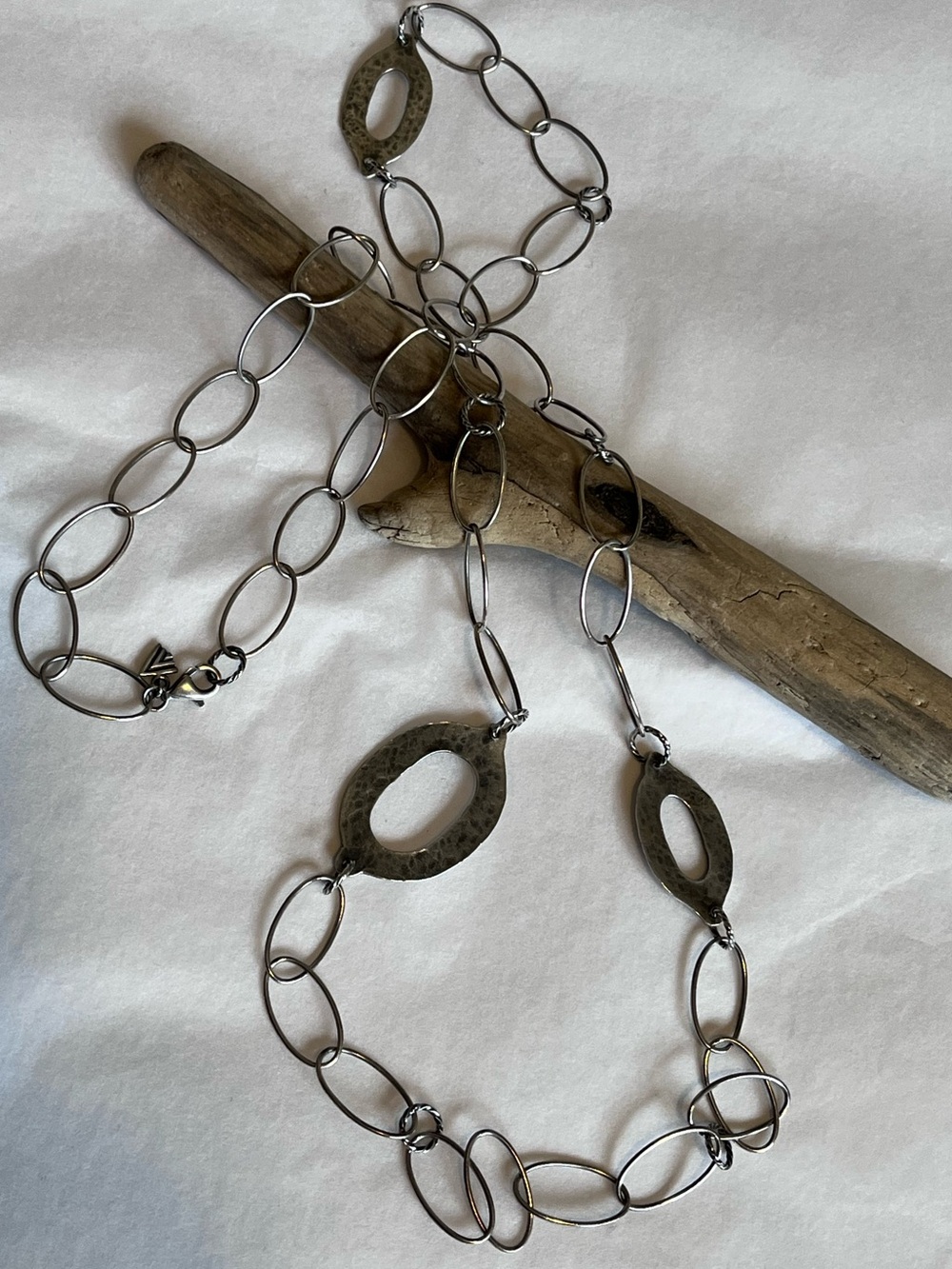 Silpada Sterling Silver Oval Link 35 Necklace N1506 Retired 925 Boho Classic